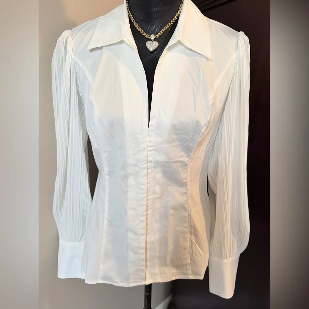 NWT Guess Cotton Button-Up Shirt - Picture 7 of 14